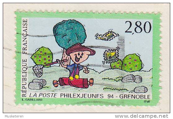 France A Prioritaire STRASSBOURG Centre De Tri 1995 Cover Lettre W. Variety ERROR : PHILEXJEUNFS 94 GRFNOBLE - Brieven En Documenten