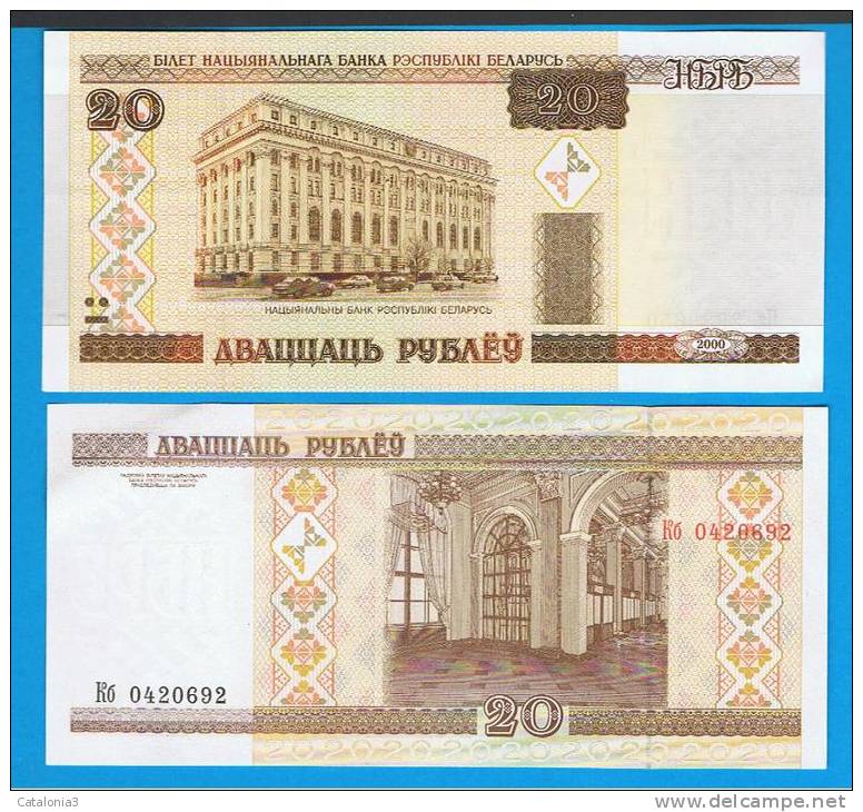 BIELORUSIA - BELARUS  -  20 Rublos  2000  SC  P-24 - Belarus