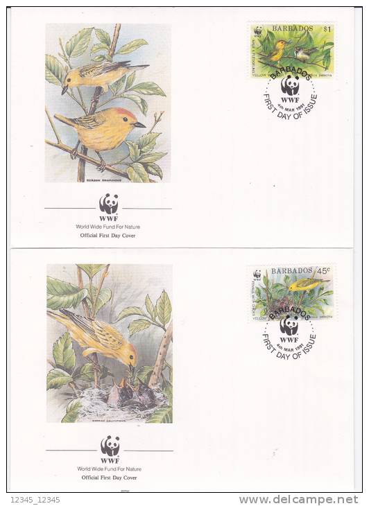 Barbados  Birds 1991 WWF Yellow Warbler - Passeri