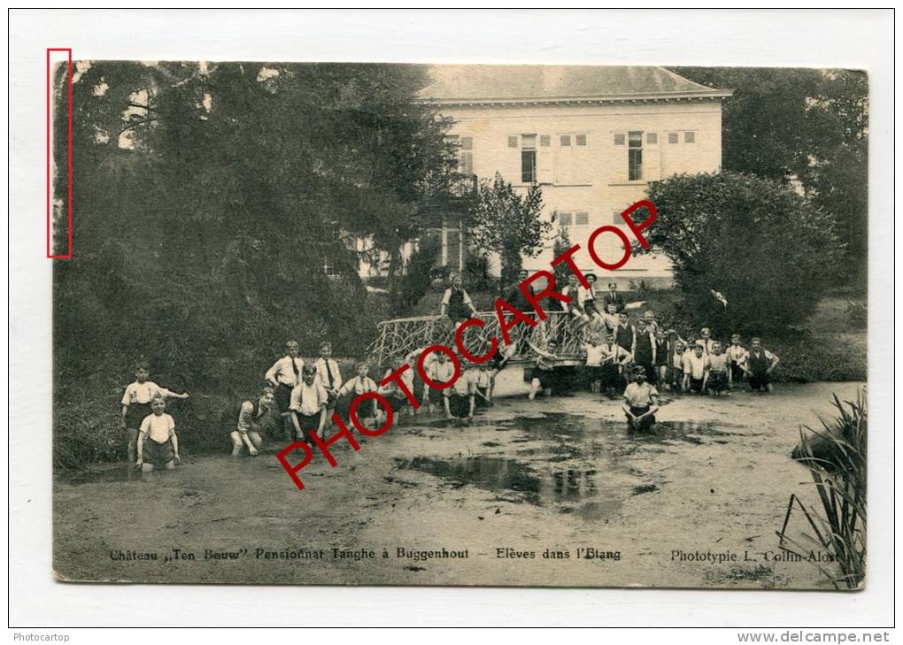 BUGGENHOUT-Chateau-TEN BEUW-Pensionnat TANGHE-Enfants-Bains-Etang-Periode Guerre-14-18-1 WK-BELGIEN-BELGIQUE-Feldpost- - Dendermonde