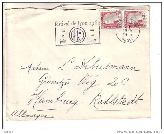 GOOD FRANCE Postal Cover To GERMANY 1964 - Good Stamped: Marianne - 1960 Maríanne De Decaris