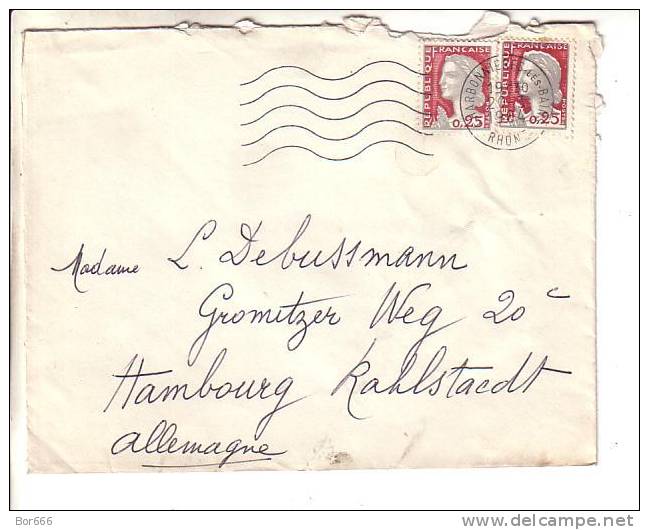 GOOD FRANCE Postal Cover To GERMANY 1964 - Good Stamped: Marianne - 1960 Maríanne De Decaris