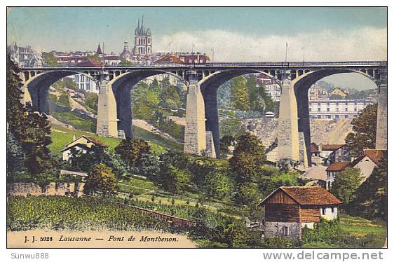 CH - Lausanne - Pont De Monthenon (colorée, Peu Vue) - Autres & Non Classés