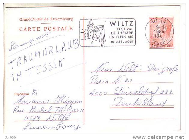 GOOD LUXEMBOURG Postcard To GERMANY 1984 With Original Stamp - Duke - Storia Postale