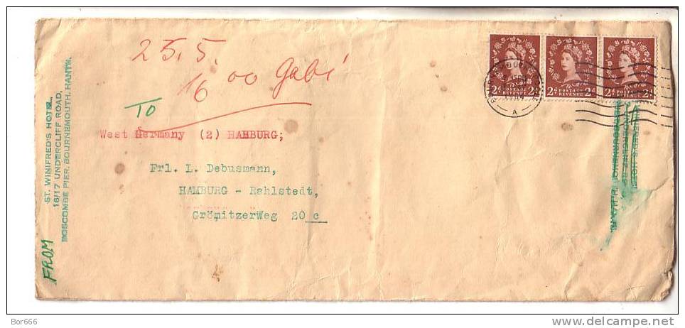 GOOD GB Postal Cover To GERMANY 1964 - Good Stamped: Queen - Hotel Cover - Covers & Documents