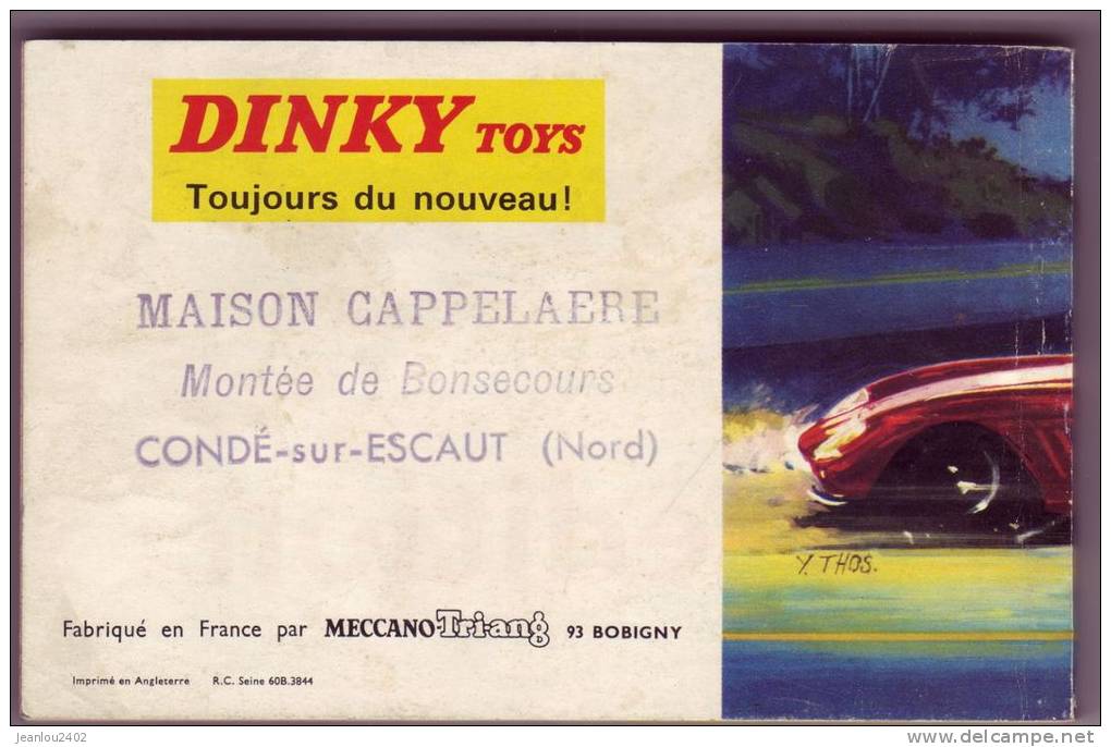 "DINKY TOYS" 1967 - DEPLIANT - Voitures