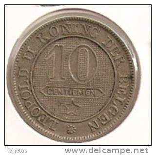 MONEDA  DE BELGICA DE 10 CTS DEL AÑO 1898   (COIN) - 10 Cents