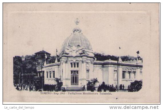 Cartolina Esposizione Internazionale TORINO 1911 - Padiglione Manifattura Tabacchi - Expositions
