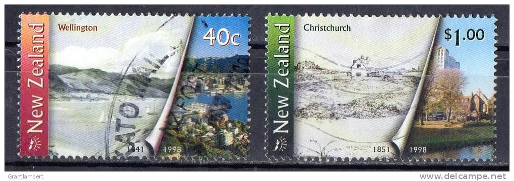 New Zealand 1998 Urban Transformations 40c Wellington &amp; $1 Christchurch Used - - Gebraucht