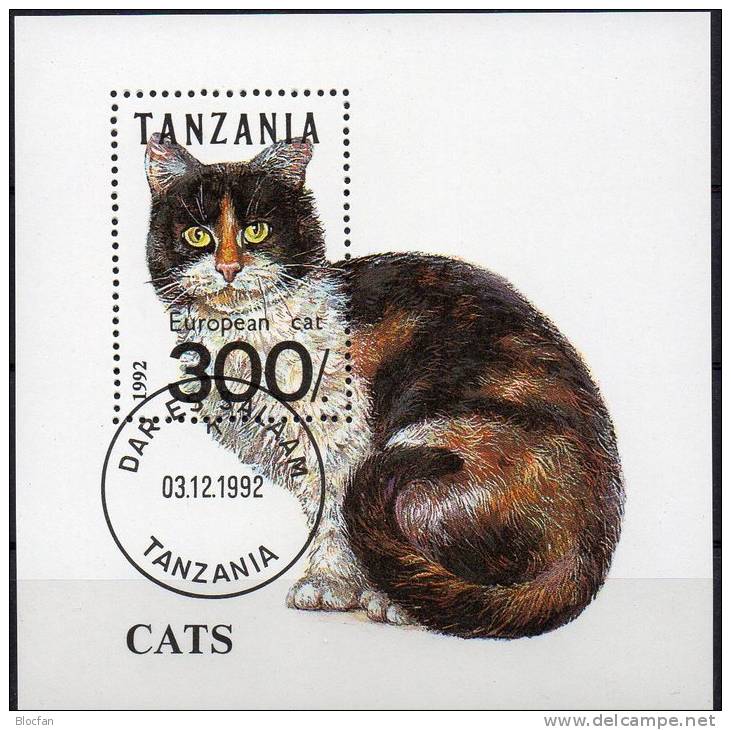 WWF Katzen-Rassen 1992 Tansania Block 201 O 3€ Katze European Cat Blocchi Hoja S/s M/s Cats Bloc Fauna Sheet Bf Tanzania - Tanzania (1964-...)