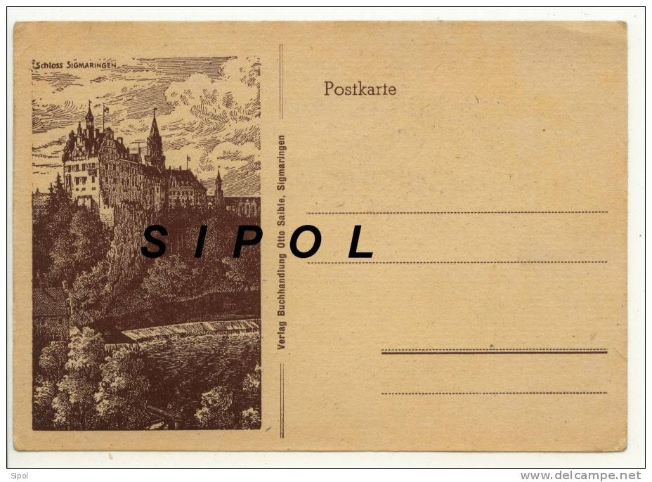 Schloss Sigmaringen  Postkarte Verlag Buchhandlung Otto Saible Sig.  15 X 10.5 Non Voyagé BE - Sigmaringen