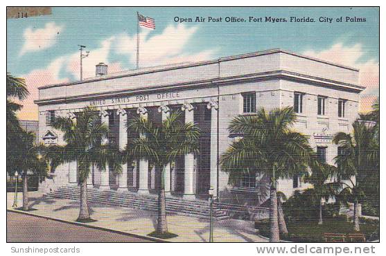 Florida Fort Myers Open Air Post Office City Of Palms - Fort Myers