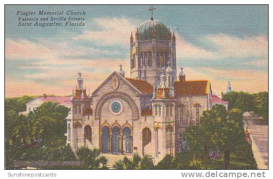 Florida Saint Augustine Flagler Memorial Church Valencia And Sevilla Streets - St Augustine