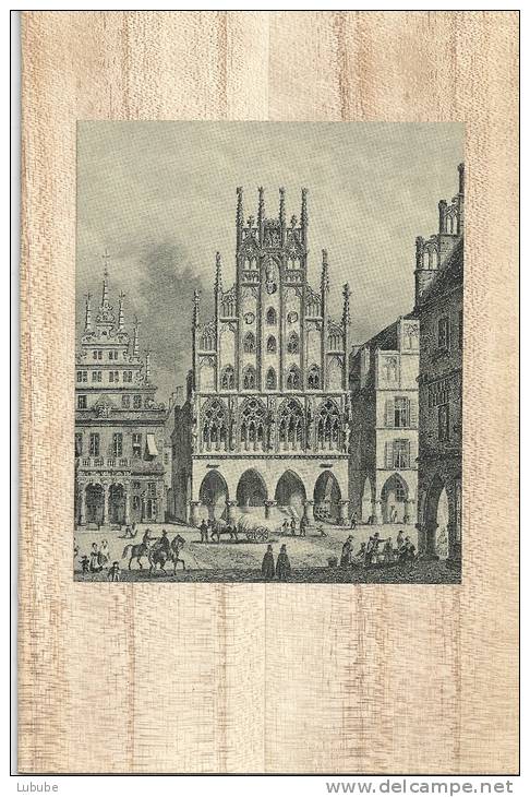 Münster - Das Rathaus Um 1840             Ca. 2000 - Muenster