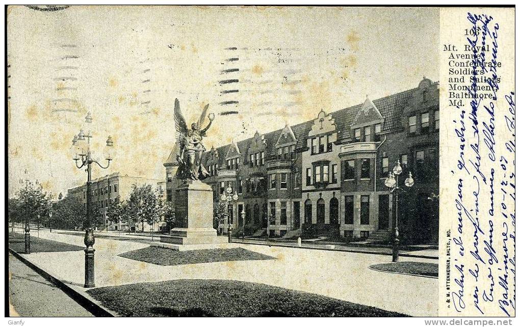 UNITED STATES STATI UNITI ETATS-UNIS BALTIMORE SOLDIERS & SAILORS MONUMENT 1907 - Baltimore