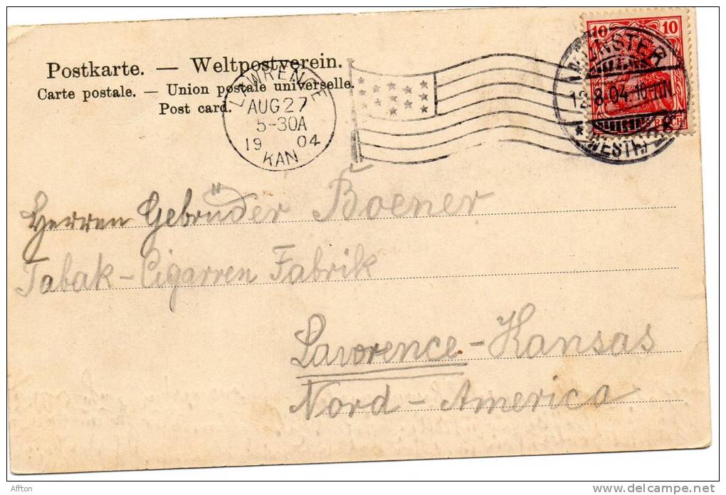 Munster I W Servatiiplatz 1904 Postcard - Muenster