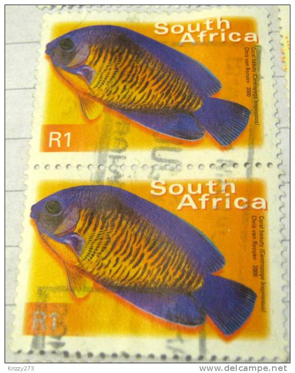 South Africa 2000 Fish Carol Beauty 1r X2 - Used - Oblitérés