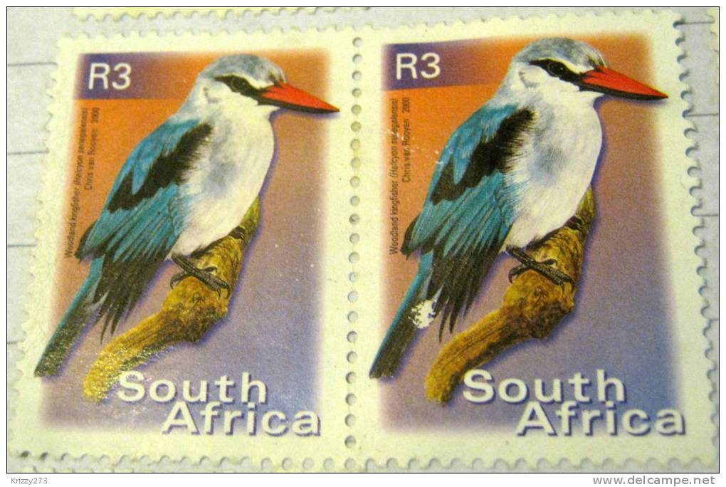 South Africa 2000 Bird Woodland Kingfisher 3r X2 - Used - Gebraucht