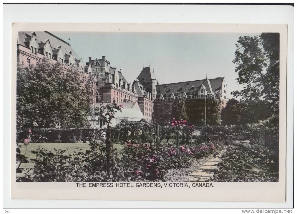 The Empress Hotel Garden Victoria Canada Old PC - Victoria