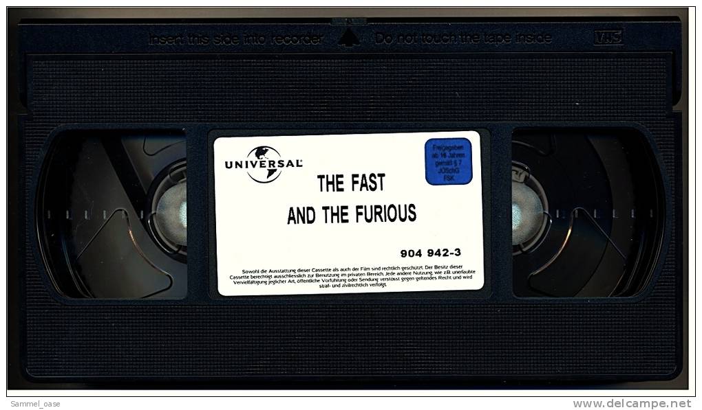 VHS Video  -  The Fast And The Furious  -  Mit Vin Diesel (Dominic Toretto), Paul Walker (Brian O'Conner)  -  Von 2002 - Action & Abenteuer