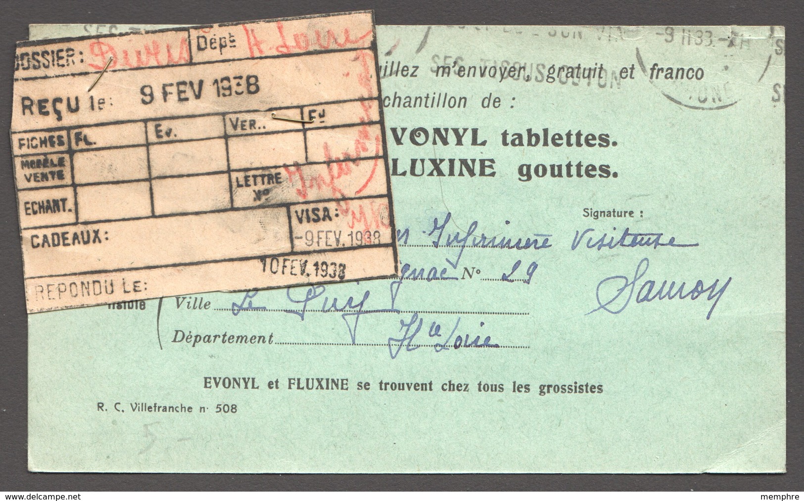 1938  Cate Postale De &nbsp;e Puy En Velay Paix 55c Yv 363 Seul - Briefe U. Dokumente