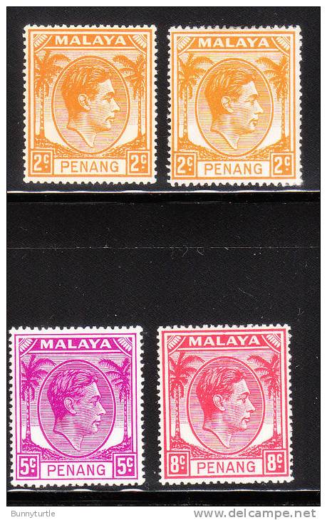 Malaya Penang 1949-52 King George 4v Mint Hinged - Penang
