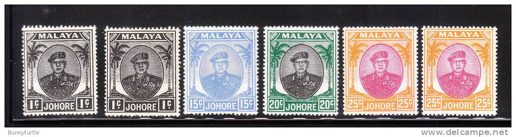 Malaya Johore 1949-55 Sultan Ibrahim Def. Mint Hinged - Johore