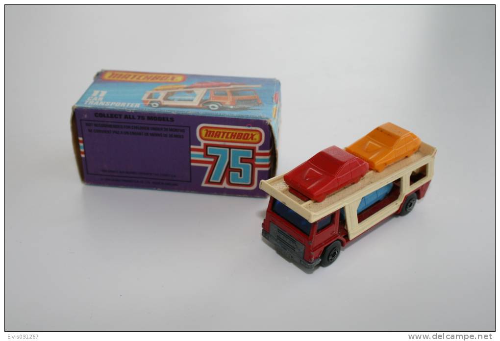 Matchbox Lesney MB11-C CAR TRANSPORTER + Original Box, Issued 1976 - Matchbox