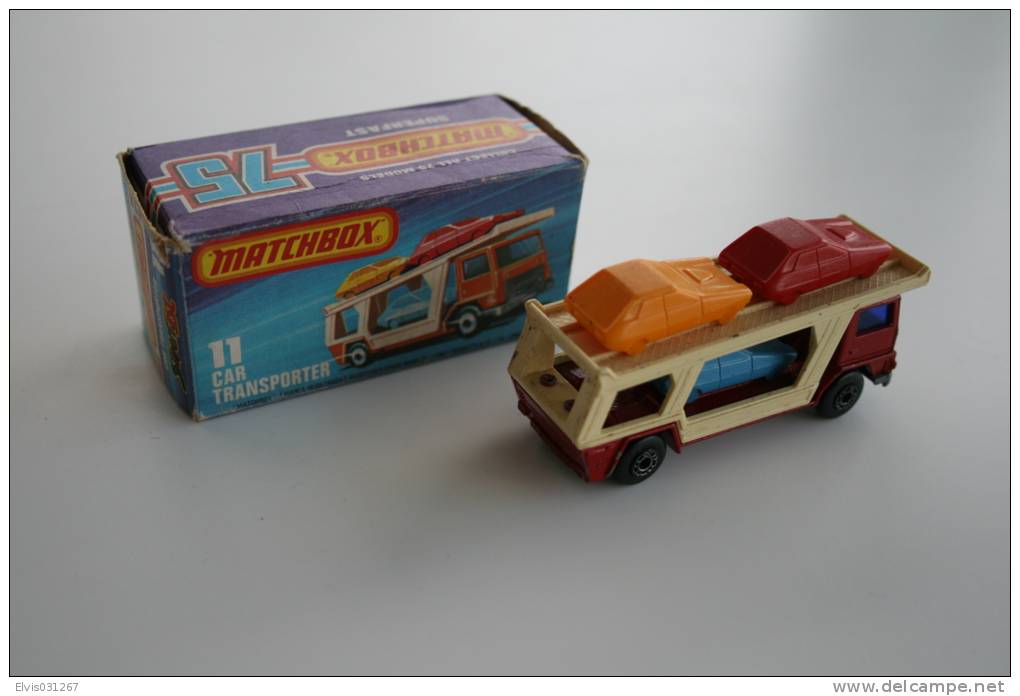 Matchbox Lesney MB11-C CAR TRANSPORTER + Original Box, Issued 1976 - Matchbox