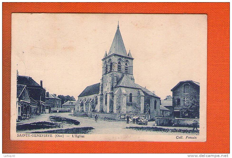 1 Cpa Sainte Genevieve Oise L Eglise - Sainte-Geneviève