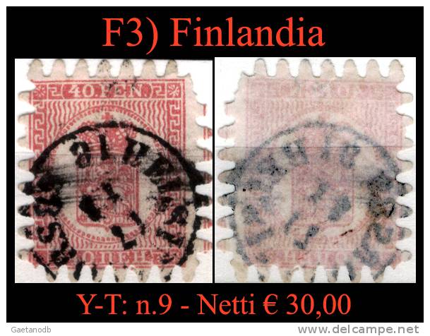 Finlandia-F003 -1866-70: Yvert & Tellier N. 9 (o) Used - Senza Difetti Occulti. - Used Stamps