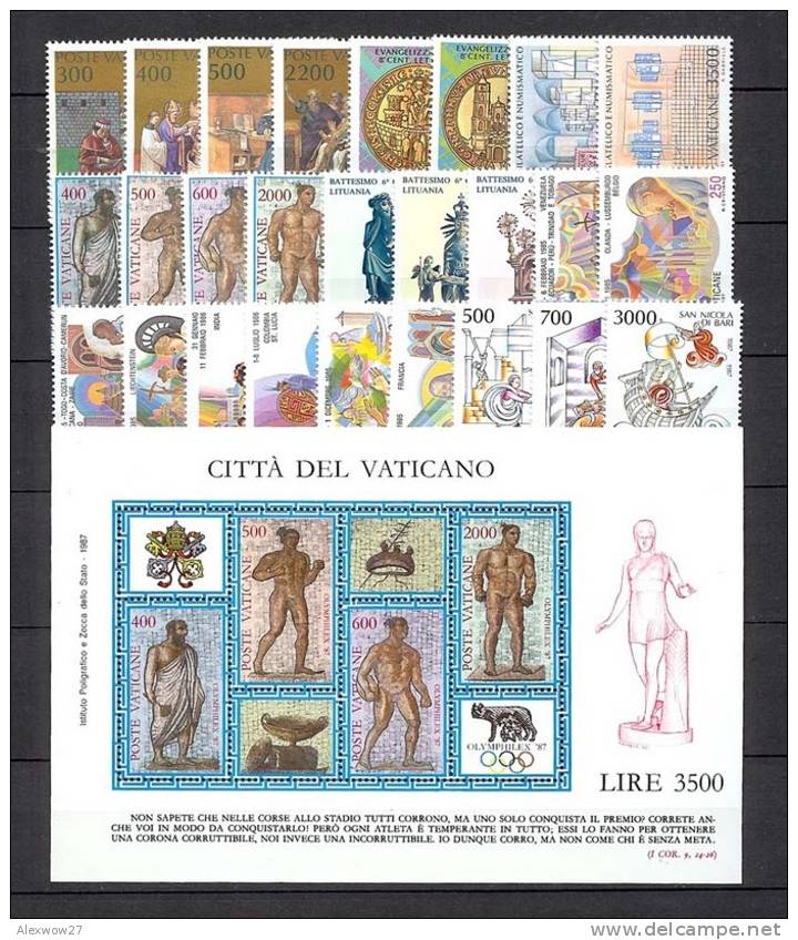 VATICANO / VATICAN CITY 1987 --ANNATA COMPLETA -- YEARS COMPLETE **MNH - Années Complètes