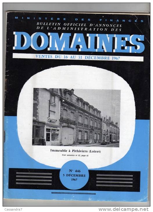 Bulletin Officiel Annonces Administration Domaines-N°446-Pithiviers-Clichy, Café-restaurant - Au Soleil D'or - Caylus - - Autres & Non Classés