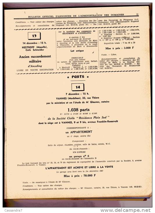 Bulletin Officiel Annonces Administration Domaines-N°445-Cessna Skylane à Bourges-Café Schneider à Hestroff- - Autres & Non Classés