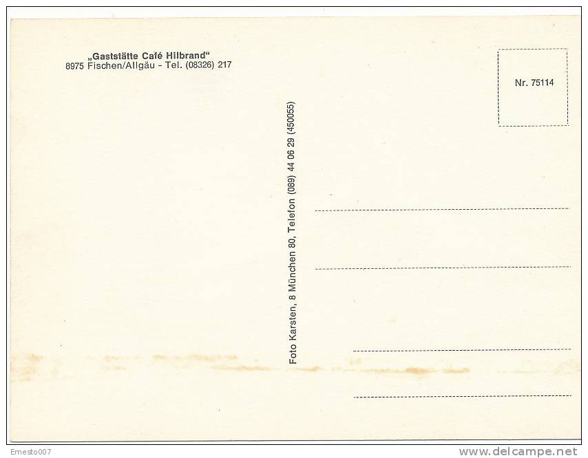 PK-CP Deutschland, Fischen/Allgäu, Gaststätte Hilbrand, Ungebraucht, Siehe Bilder! - Fischen