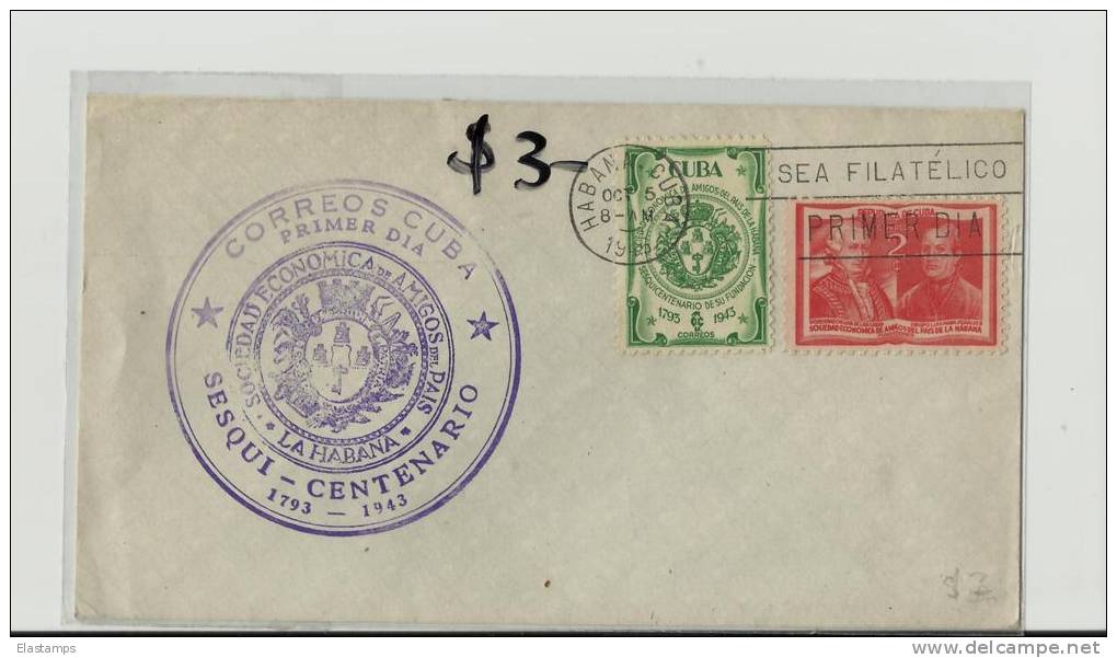 =CUBA 1943 BRIEFE - Lettres & Documents