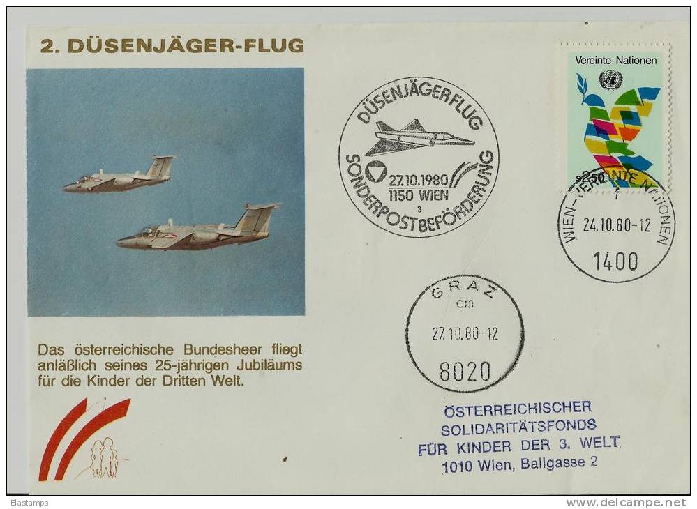 =AUSTRIA   1980 ERST  FLUG - Autres & Non Classés