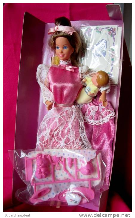 JE VENDS LA COLLECTION BARBIE DE MA MERE * 1985 ? MATTEL HEART FAMILY - MAMAN BONHEUR - EN BOITE  * - Barbie