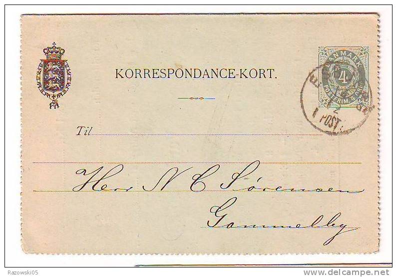 TIMBRE. ENTIER POSTAL. CARTE. LETTRE. DANEMARK. - Ganzsachen