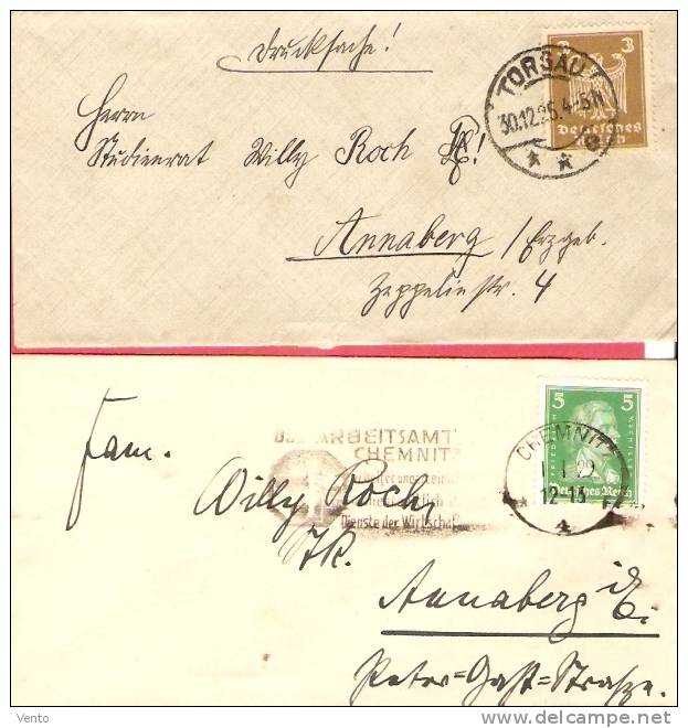 DR 2 Small Covers Dresden, Torgau ... AE422 - Covers & Documents