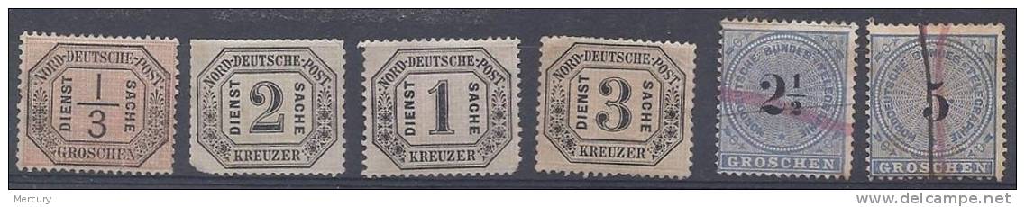 ETATS ALLEMANDS - Bon ensemble de timbres classiques -  9 scans