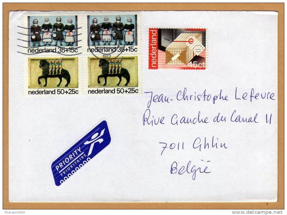 Enveloppe Partiellement Timbrée To Ghlin Belgium - Storia Postale