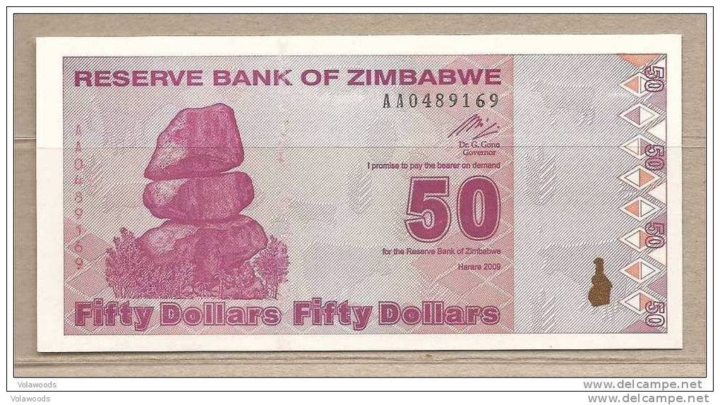 Zimbabwe - Banconota Non Circolata Da 50 Dollari - 2009 - Zimbabwe