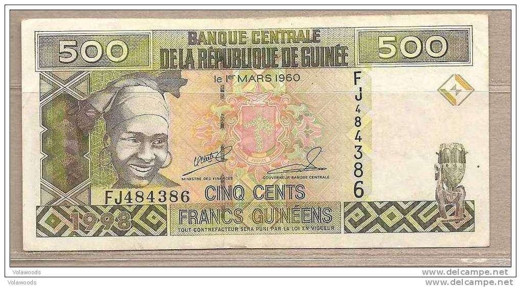 Guinea - Banconota Circolata Da 500 Franchi - 1998 - Guinea