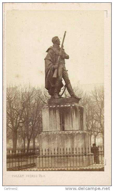 PHOTOGRAPHIE CDV XIXeme : METZ MONUMENT DU MARECHAL NEY PAR CHARLES PETRE COLLET FRERES LOTHRINGEN MOSELLE LORRAINE 57 - Other & Unclassified