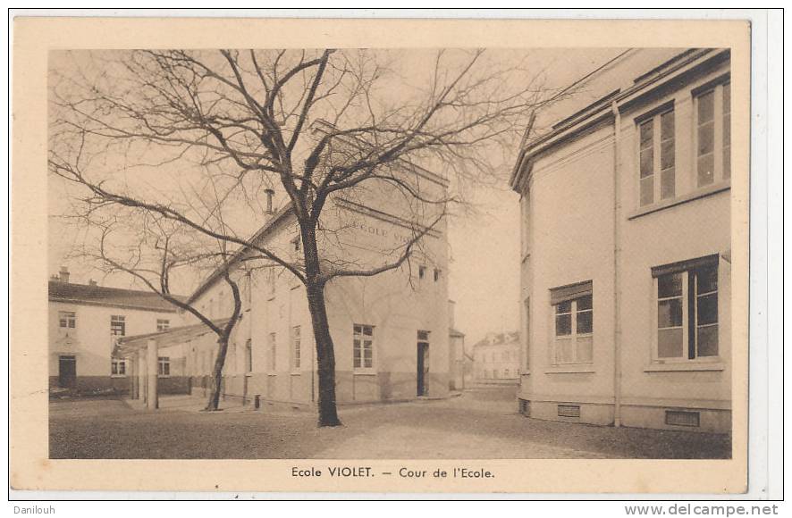 75 // PARIS ECOLE VIOLET, Ecole D´électricité Et De Mécaniques Industrielles, COUR DE L ECOLE - Enseignement, Ecoles Et Universités