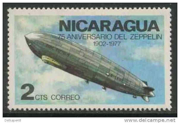 Nicaragua 1977 Mi 1977 * MH - “Graf Zeppelin” In Flight – 75th Ann. First Zeppelin Flight / Luftschiff - Zeppelins