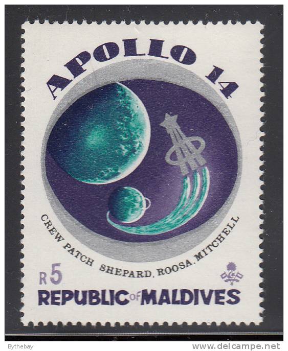 Maldives MH Scott #370 5r Apollo 14 Shoulder Patch - Apollo 14 Moon-landing Mission - Maldives (1965-...)