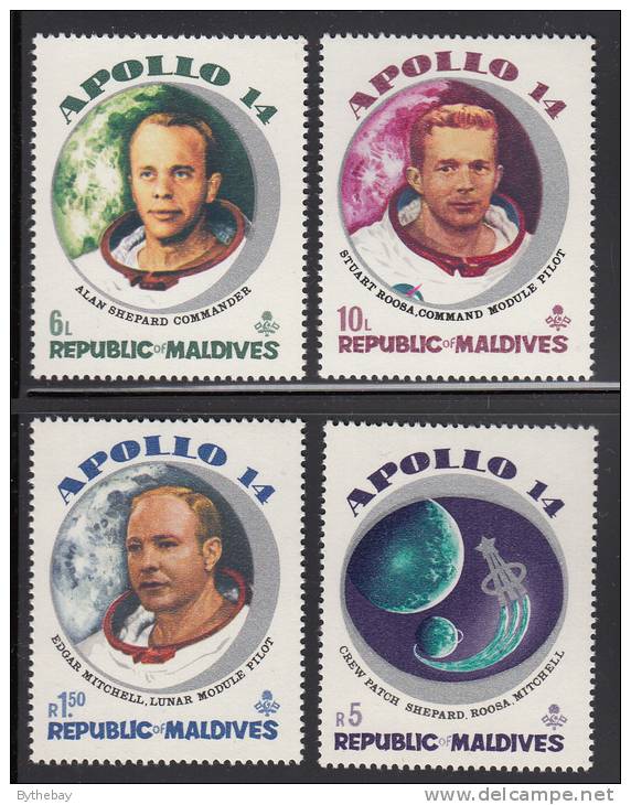 Maldives MH Scott #367-#370 Set Of 4 Apollo 14 Moon-landing Mission - Maldives (1965-...)