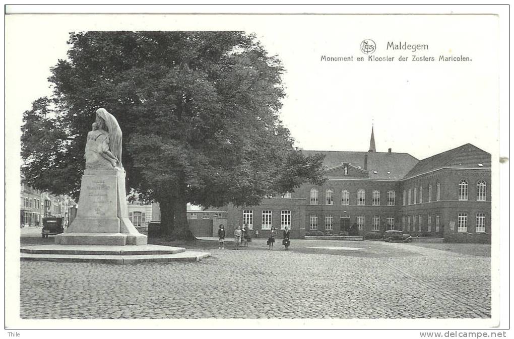 MALDEGEM - Monument En Klooster Der Zusters Maricolen - Old Cars - Animée - Maldegem